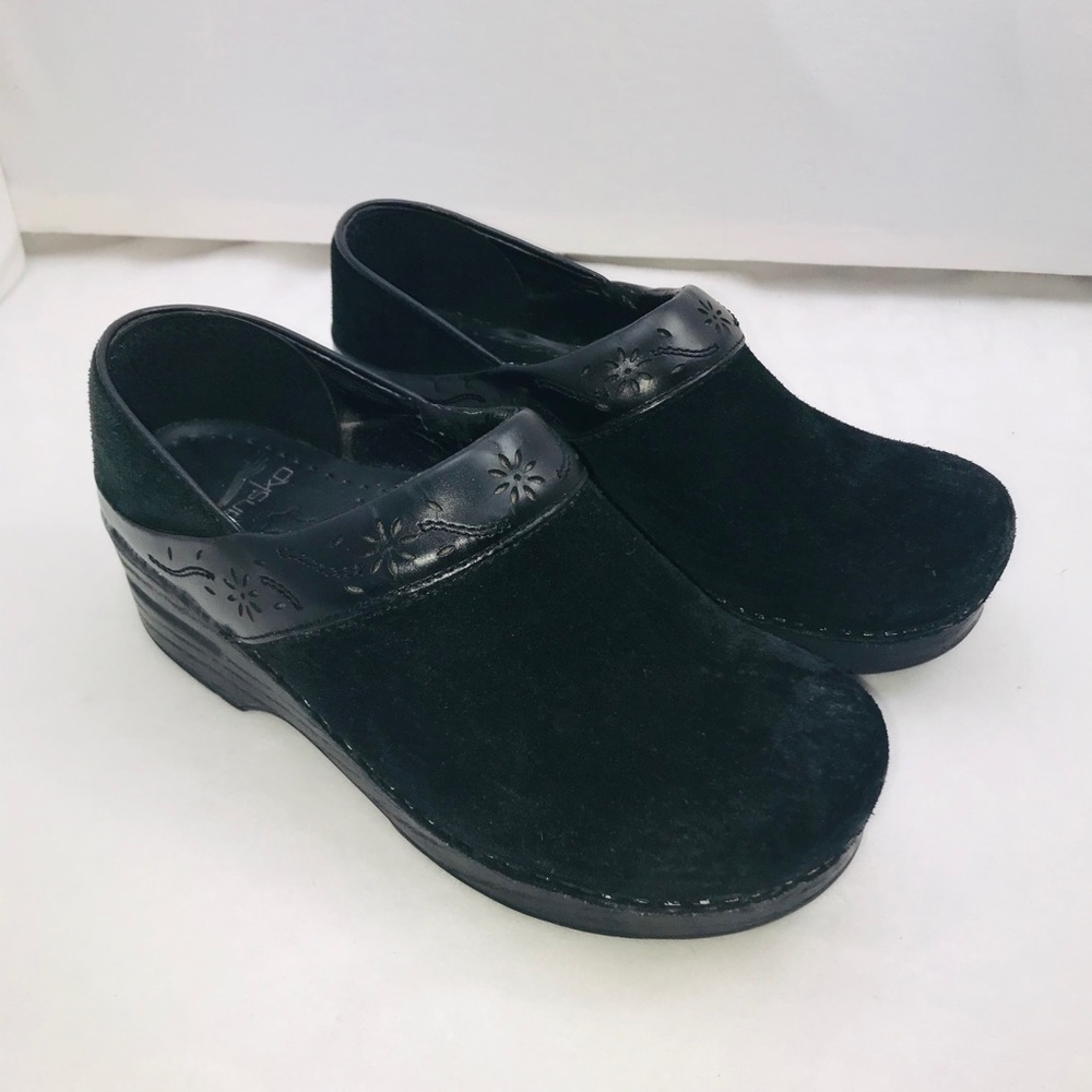 Dansko Black Velvet Nursing Clogs